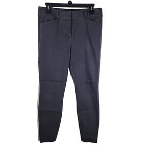 Ann Taylor Loft Womens Pants Size 6 Blue Marisa Skinny Fit Ankle Slacks Trousers